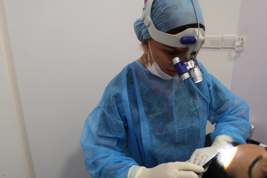 Treatment of transgender hair transplant